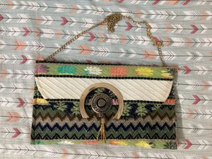 Boho Embroidered Clutch Bag
