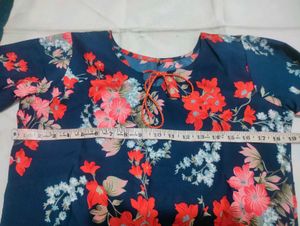 [new piece]Navy Floral Print Kurta