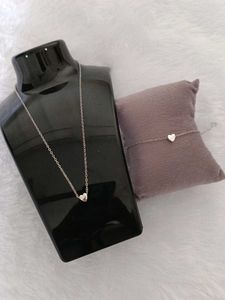 Heart Necklace & Bracelet Set