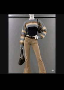 Striped Cropped Sweater