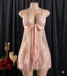 Peach Sexy Laced Lingerie