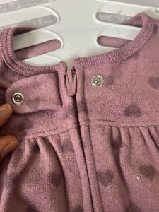New Adorable Pink Heart Footie Pajamas