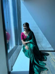 Elegant Emerald Green Saree