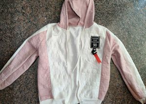 Classy Hoodie for women/pink and white