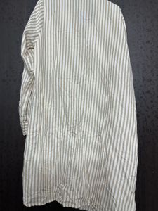 Striped Button-Down Shirt Dress