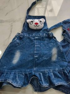 Cute Denim Pinafore Dress