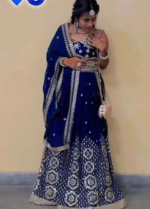 Beautiful Navy Blue Lehenga Choli