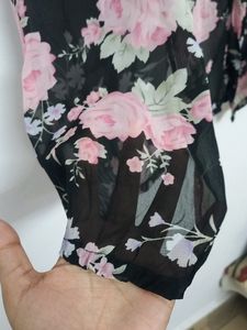 Floral Shirt For Girls | See-through| Size: M-L💫