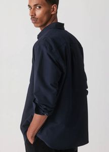 H&amp;M Men's Dark Blue Regular Fit Shirt