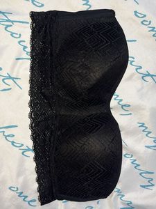 Black Lace Strapless Bra