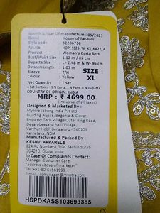 Yellow Kurta Set with Embellishments