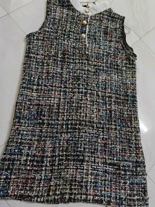 Chic Sleeveless Tweed short dress