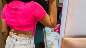 Vibrant Pink Ribbed Cropped Top