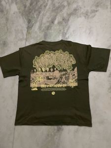 H&amp;M Olive Green Graphic Oversized T-Shirt