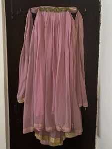 Elegant Pink Embroidered Gown