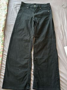 Black Wide Leg Denim Jeans