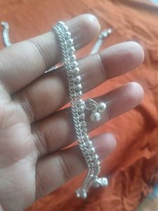 Silver Anklets with Bells