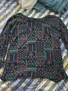 blue print kurti