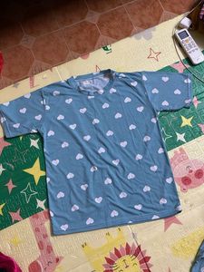 Cute Heart Print Pajama Set
