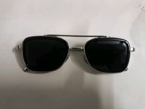 Metal Sunglasses🕶️Squared Retro Kabir Singh black