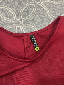 Maroon Cropped High Neck Top
