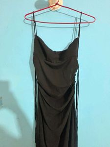 Elegant Black Spaghetti Strap Dress