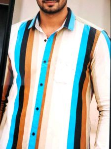 Men's Striped Long Sleeve Shirt