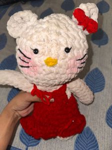 Handmade Crochet Hello Kitty Plush Toy