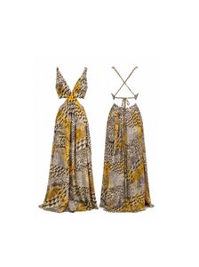 Boho Chic Maxi Dress with Cut-outs