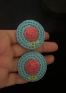 Handmade Crochet clip on earrings