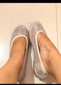 Luna blu embellished flats
