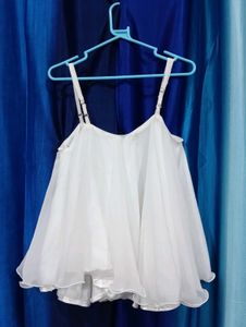 Elegant White Layered Camisole Top