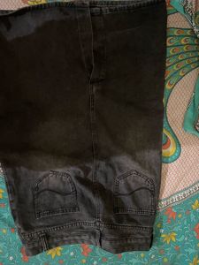 Washed Black Denim skirt &amp; H&amp;m top CO ord set