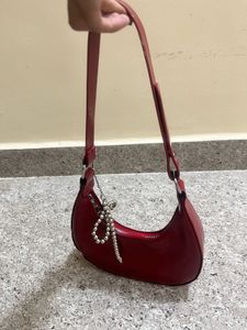 Chic Red Hobo Bag