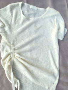 Casual Knit Top with Drawstring