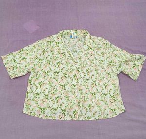 Floral Print Button-Up Shirt