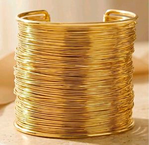 Gold Wire Cuff Bracelet
