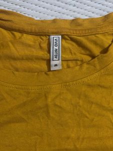 Mustard Tie-knot Crop Top