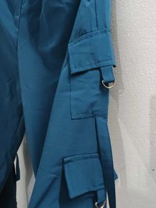 Loose Fit Cargo Pants - Teal