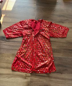 Stunning Red &amp; Gold Sequin Lehenga