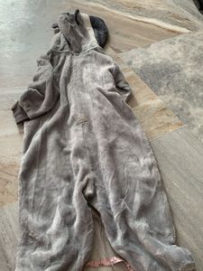 Cozy Grey Animal Onesie