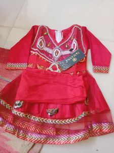 Gorgeous Pink Girls Ethnic Dress Set