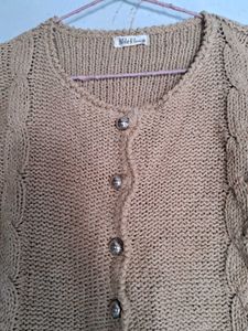 New Tan Knit Cardigan