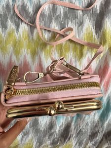 Cute Pink Quilted Sling Bag