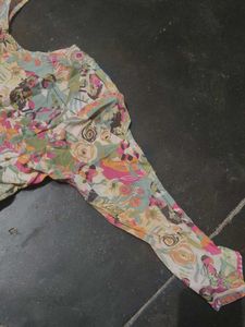 Elegant Floral Kurta Set(( Naira cut suit set ☺️