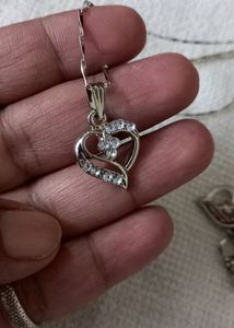 Heart Pendant With Chain Set 12pc