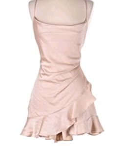 Y2K Velvet  Mauve Cocktail Dress with Ruffle Skirt