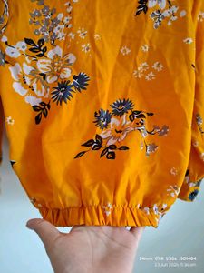 Designer Floral crop- shirt for Women.