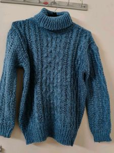 Cozy Blue Turtleneck Sweater