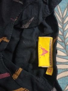 Stylish Black Ikkat Print Kurta